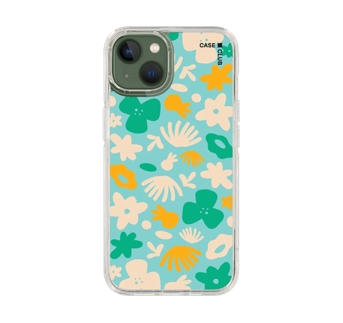 light blue flower pattern